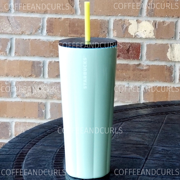 Starbucks Mint Green Stainless Steel Cold Cup Tumbler 24oz Venti NWT - Picture 2 of 8